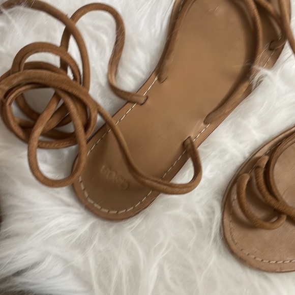 Asos lace up tan suede sandals - Picture 4 of 7
